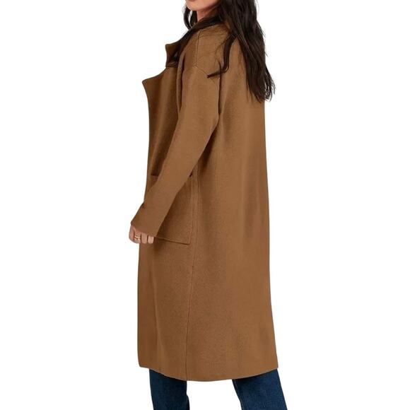 Anrabess Long Cardigan Duster Sweater in Color Caramel Size Small New with Tag - Picture 3 of 10